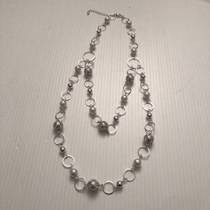 Women’s Faux Pearl Layered Necklace Size 24”